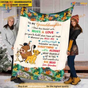 Granddaughter's Lion King Simba Hug Special Christmas Blanket