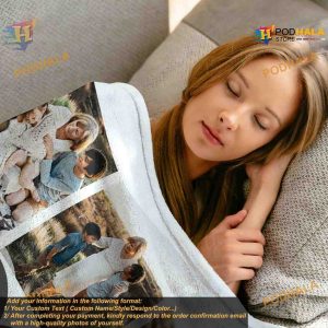Grandmas Christmas Gift Photo Blanket from Grandkids Picture Blanket 4