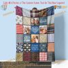 Grandma's Custom Fleece Quilt Gift, Personalized Photo Blanket for Mimi