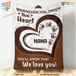Grandma's Warm Embrace Personalized Christmas Blanket Gift