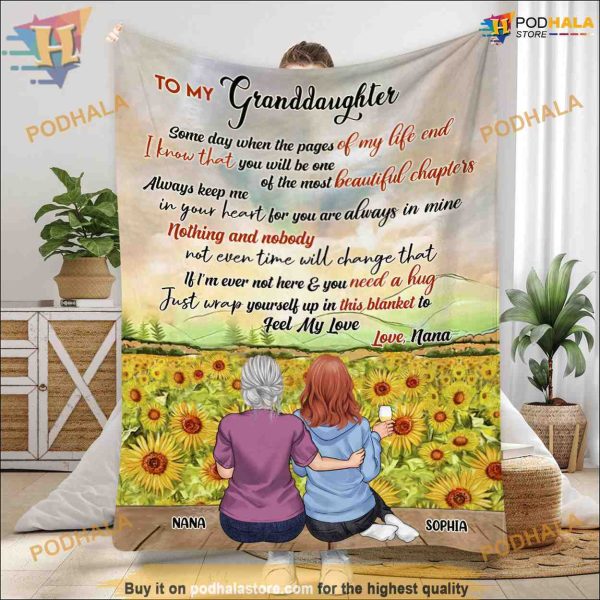 Grandmother’s Keepsake Pages, Personalized Christmas Blanket