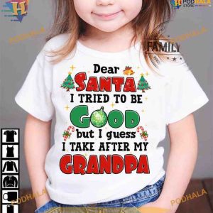 Grandpa-Inspired Santa Claus Christmas Shirt, Matching Family Christmas Shirt