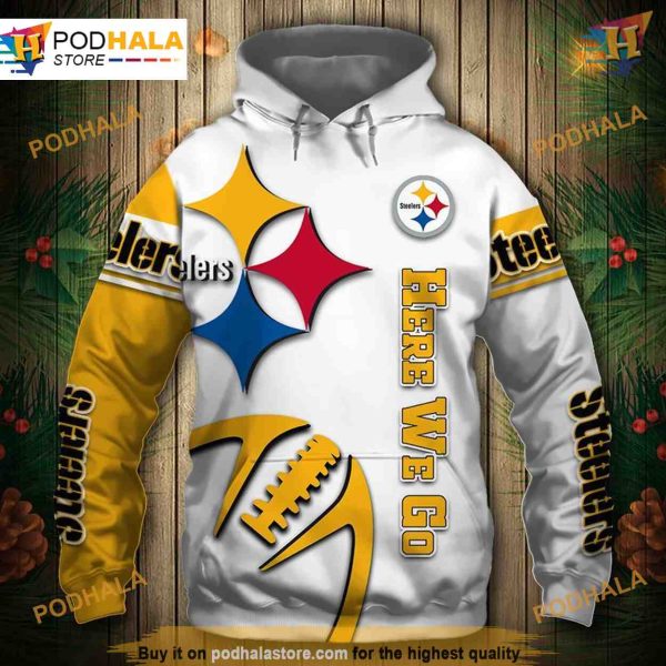 Graphic Balls Pullover Pittsburgh Steelers 3D Hoodie Sweatshirt