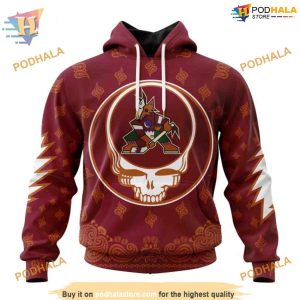 Grateful Dead Inspired NHL Arizona Coyotes Hoodie 3D Unique Arizona Coyotes Merchandise 1
