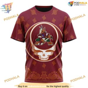 Grateful Dead Inspired NHL Arizona Coyotes Hoodie 3D Unique Arizona Coyotes Merchandise 3