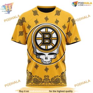 Grateful Dead Inspired Special NHL Boston Bruins Hoodie 3D Unique Merch 3
