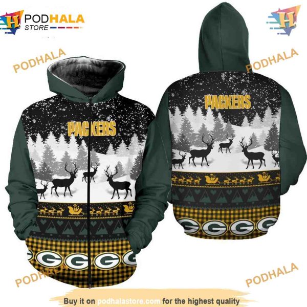 Green Bay Packers NFL Hoodie 3D, Special Xmas Gift for Fans