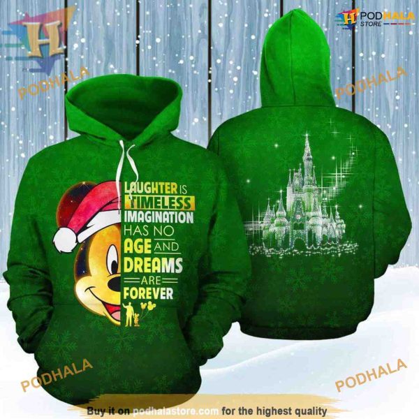 Green Mickey Xmas Quote 3D Hoodie, Funny Christmas Gift Ideas