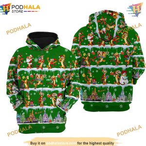 Green Tigger Christmas Disney 3D Hoodie Trending Apparel 2