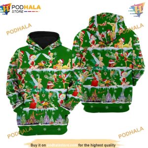 Green Tinker Bell Christmas 3D Hoodie Disney Trending Gifts 4
