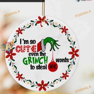 Grinch Ball Holder Decor, Funny The Grinch Ornament 2023