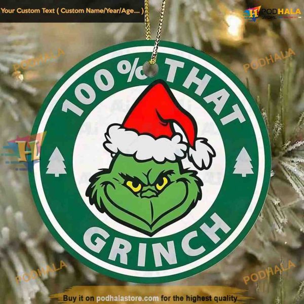 Grinch Ceramic Ornament, Grinch Tree Decorations & Christmas Gifts 2023