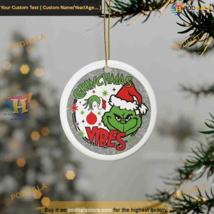 Grinch Christmas Ceramic Ornament Vibes, Grinch Ornaments for the Holidays