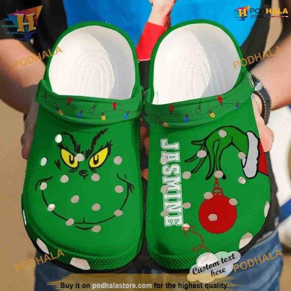 Grinch Christmas Gift Crocs, Funny Christmas Gift Ideas for Fans