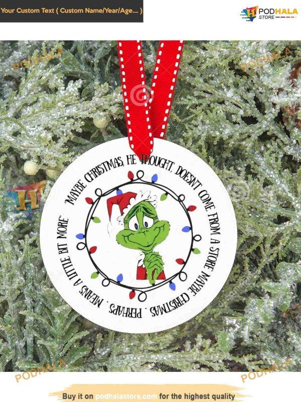 Grinch Christmas Ornament, The Grinch Ceramic Keepsake 2023