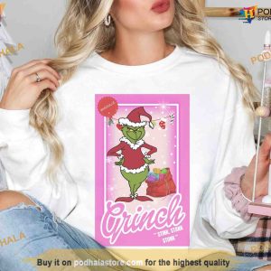 Grinch Doll Pink Christmas Sweatshirt Best Family Christmas Gifts 2