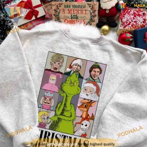 Grinch Eras Tour Funny Christmas Shirt For Family Movie Characters Tee 4