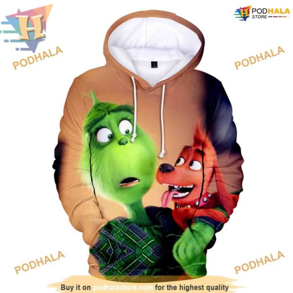 Grinch Green Monster 3D Print Sweatshirt, Xmas Joke Gift, Funny Xmas Gifts