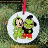 Grinch & Mickey Festive Ceramic Ornament, Grinch Christmas Tree Decor