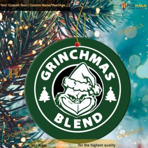 Grinchmas Blend Festive Decor Grinch Face Christmas Ornaments 3