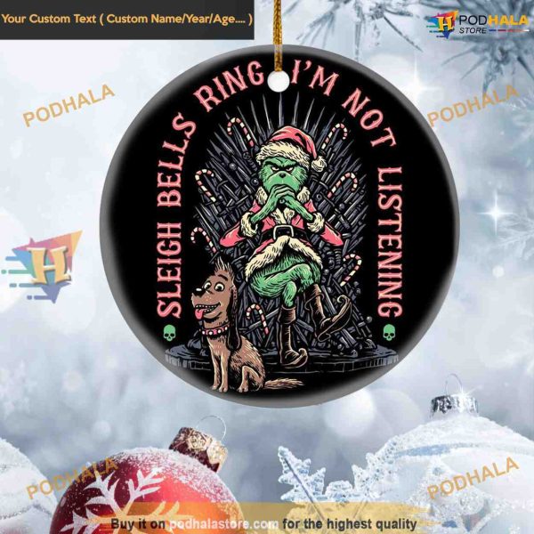 Grinchmas Ceramic Ornament Decor, Grinch Christmas Gifts for Fans