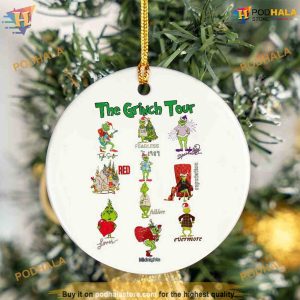 Grinchmas Eras Tour Ornament, Custom Christmas Ornaments, Grinchmas Decor