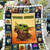Grogu's Galactic Custom Baby Yoda Fleece Blanket, Creative Christmas