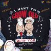 Grow Old Funny Naked Couple Christmas Shirt, Funny Christmas Gift Ideas
