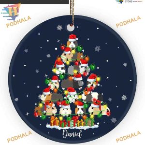 Guinea Pig Lover Custom Christmas Tree Ornament, 2023 Animal Theme Gift