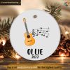 Guitarist's Holiday Keepsake, Personalized Family Name Ornaments