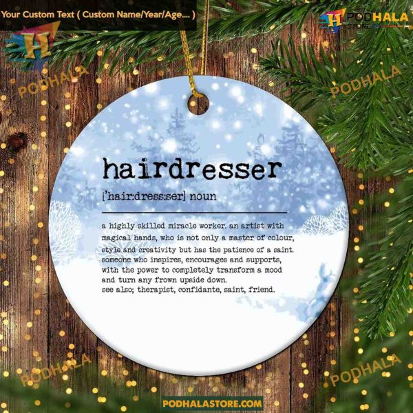 Hairdresser 2023 Christmas Ornament, Personalized Definition Decor