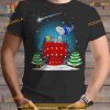 Halftone Woodstock and Snoopy Christmas Shirt, Funny Xmas Gifts