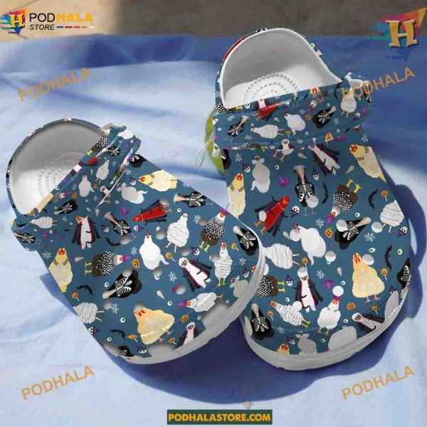Halloween Chicken Collection Crocs, Trending Gifts Clogs