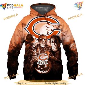 Halloween Horror Night 3D Bears Hoodie NFL Chicago Bears Clothing 1