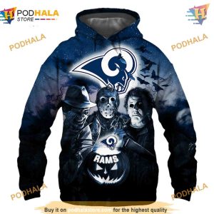 Halloween Horror Night Los Angeles Rams 3D Hoodie Gift