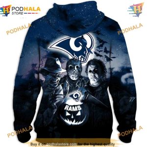 Halloween Horror Night Los Angeles Rams 3D Hoodie Gift 2