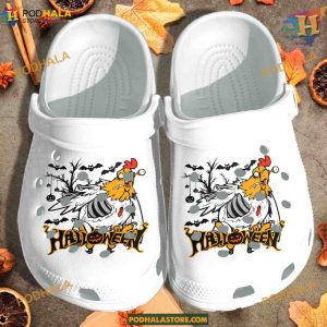 Halloween Night Scary Chicken Shoes, Funny Beach Clogs for Kids