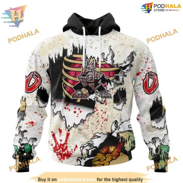 Halloween Zombie Style NHL Arizona Coyotes Hoodie 3D, Arizona Coyotes Special Apparel