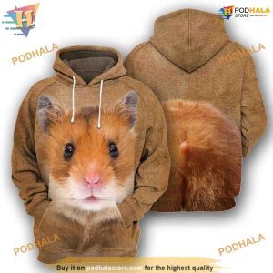Hamster Full All Over Printed Animal Costume 3D Hoodie Sweatshirt 1