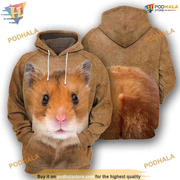 Hamster Full All Over Printed Animal Costume 3D Hoodie Sweatshirt