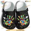 Hand Puzzle Autism Awareness Crocs, Funny Christmas Crocs for Birthdays