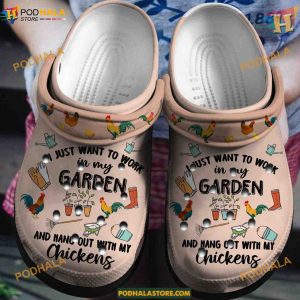 Hang Out With Chickens Crocs, Funny Outdoor Clog Gifts