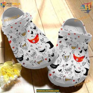 Happy Chicken Crocs Classic Clogs, Funny Gifts for Chicken Fans