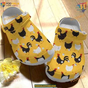 Happy Day Chicken Pattern Crocs, Funny Crocs for Kids
