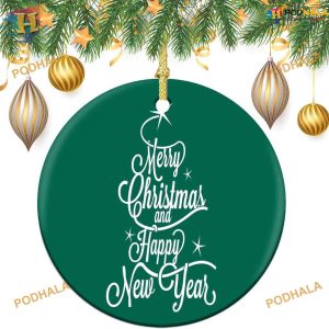 Happy New Year 2023 Ornament, Merry Christmas Postcard Keepsake