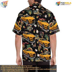 Hawaiian Car Pattern Shirt Custom Photo Muscle Car Lovers Birthday Gift 4