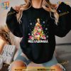 Hawaiian Floral Christmas Tree Mele Kalikimaka Tropical Xmas Shirt Hoodie