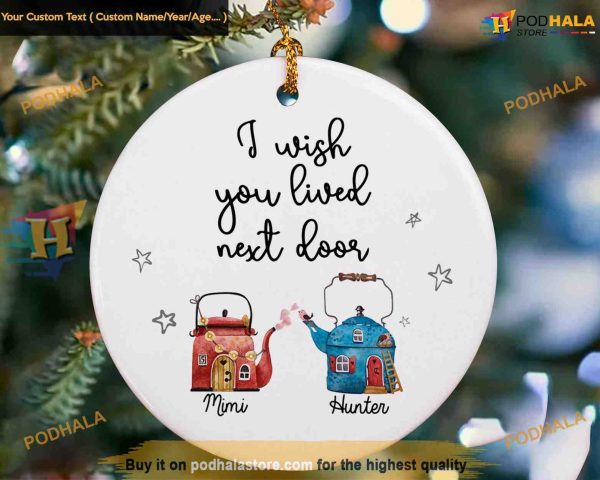Heart Across Miles Personalized Long Distance Ornament, Mother-Daughter Bond