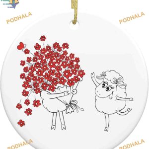 Heart Bouquet Christmas Ornaments 2023 Hanging Decor, Family Tree Personalization