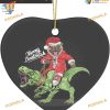 Heart Shape 2023 Pug Santa Claus & Dinosaur Ceramic Christmas Ornament